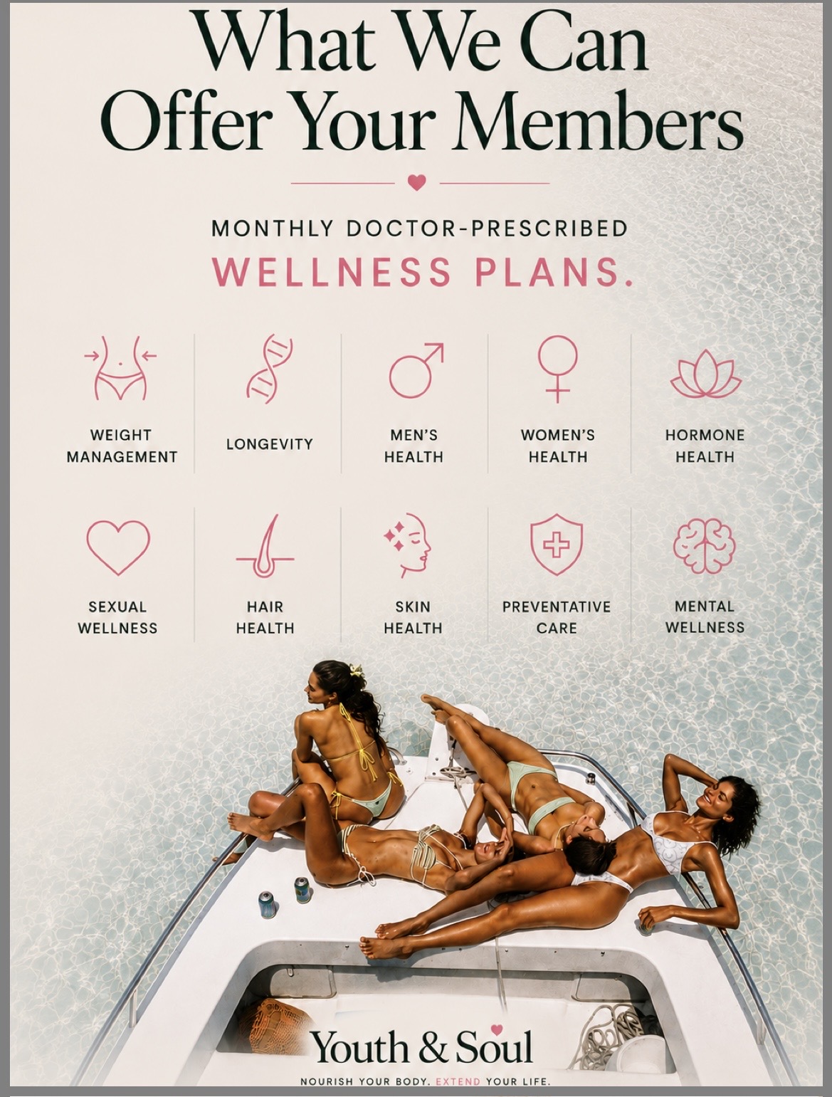 What Youth & Soul offers your members — doctor-prescribed wellness plans