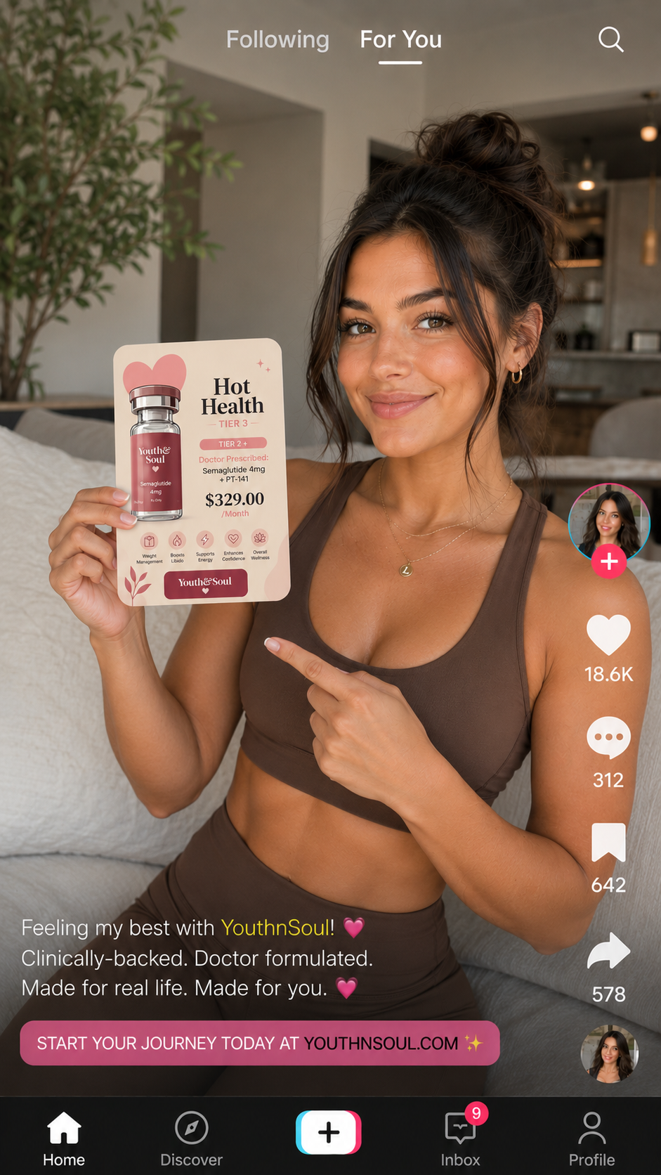 Hot Health TikTok creator post