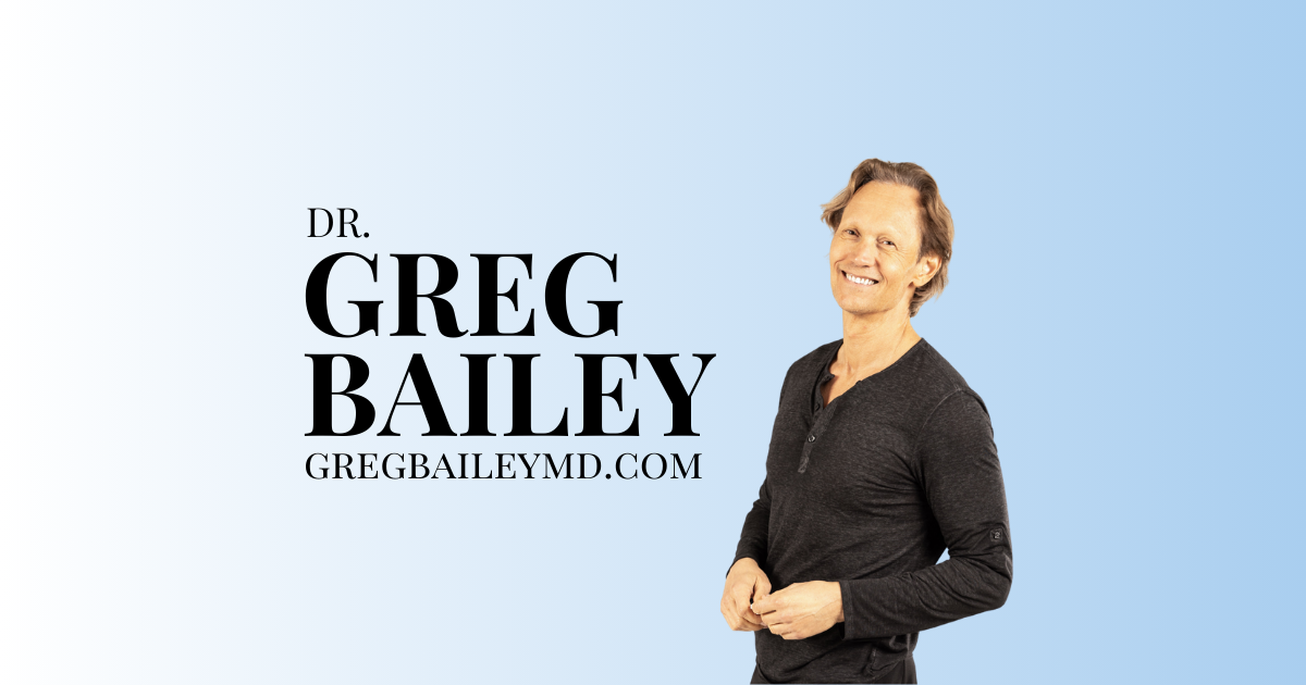 Dr. Greg Bailey, world-renowned longevity physician