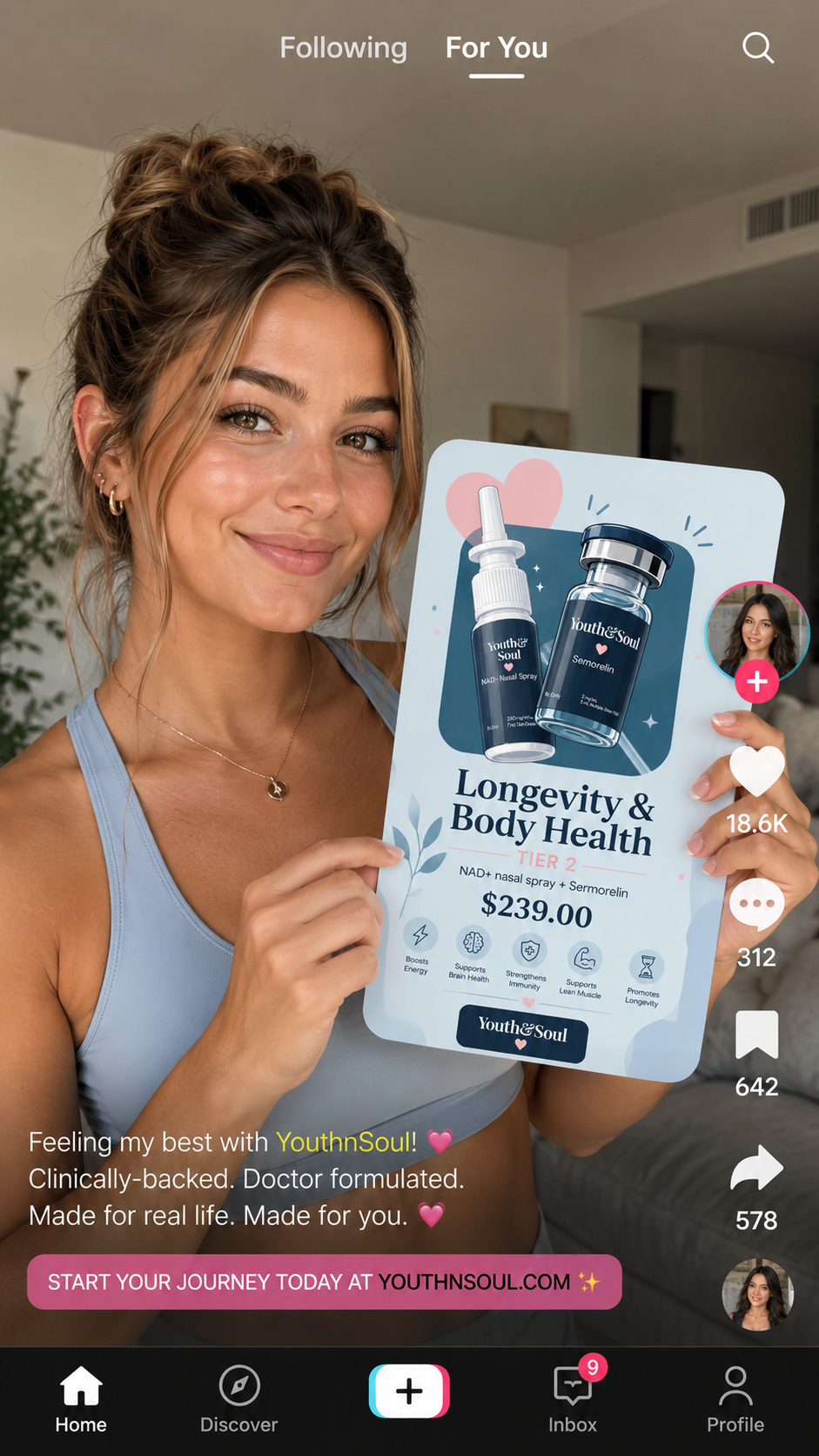 Longevity & Body Health card on TikTok