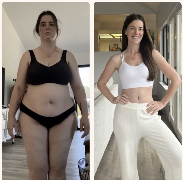 Sarah before and after